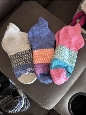 Women’s No-Show Athletic Socks - Pink, Blue, Gray
